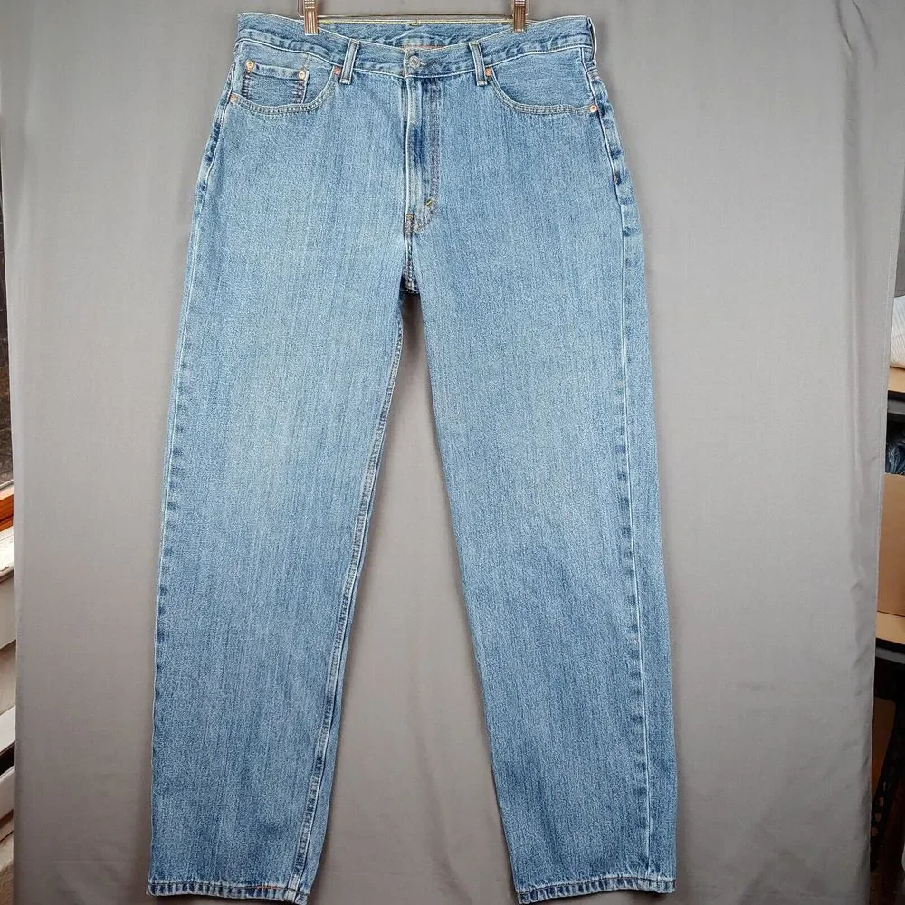 Levis 550 Jeans Mens‎ 38x34* Relaxed Fit Denim Blue Dark Wash Faded (36x32)